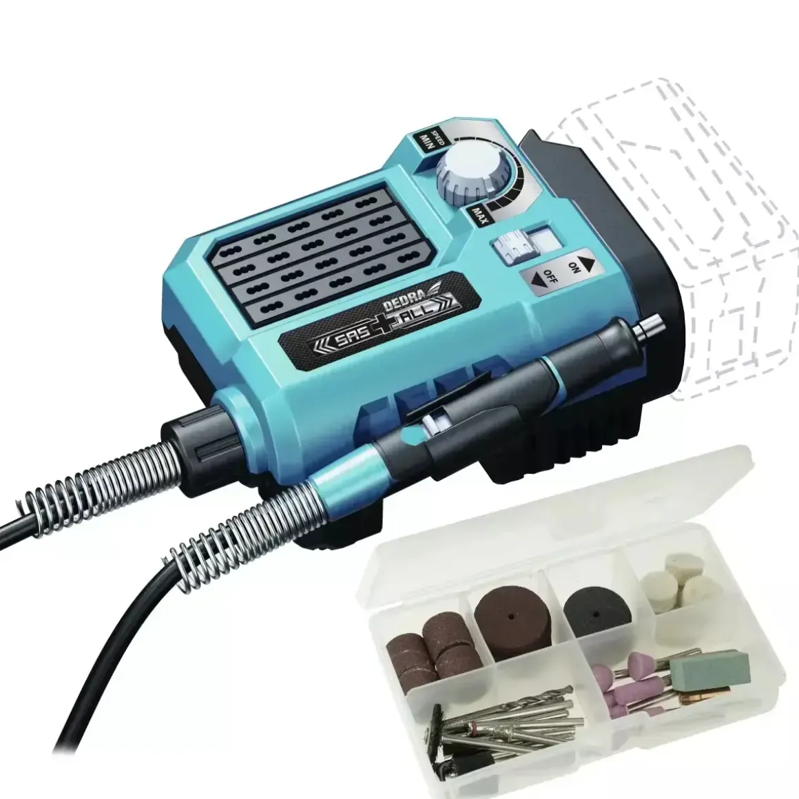 DEDRA DED6903 SAS+ALL Miniszlifierka akumulatorowa 18V, szlifierka prosta multitool