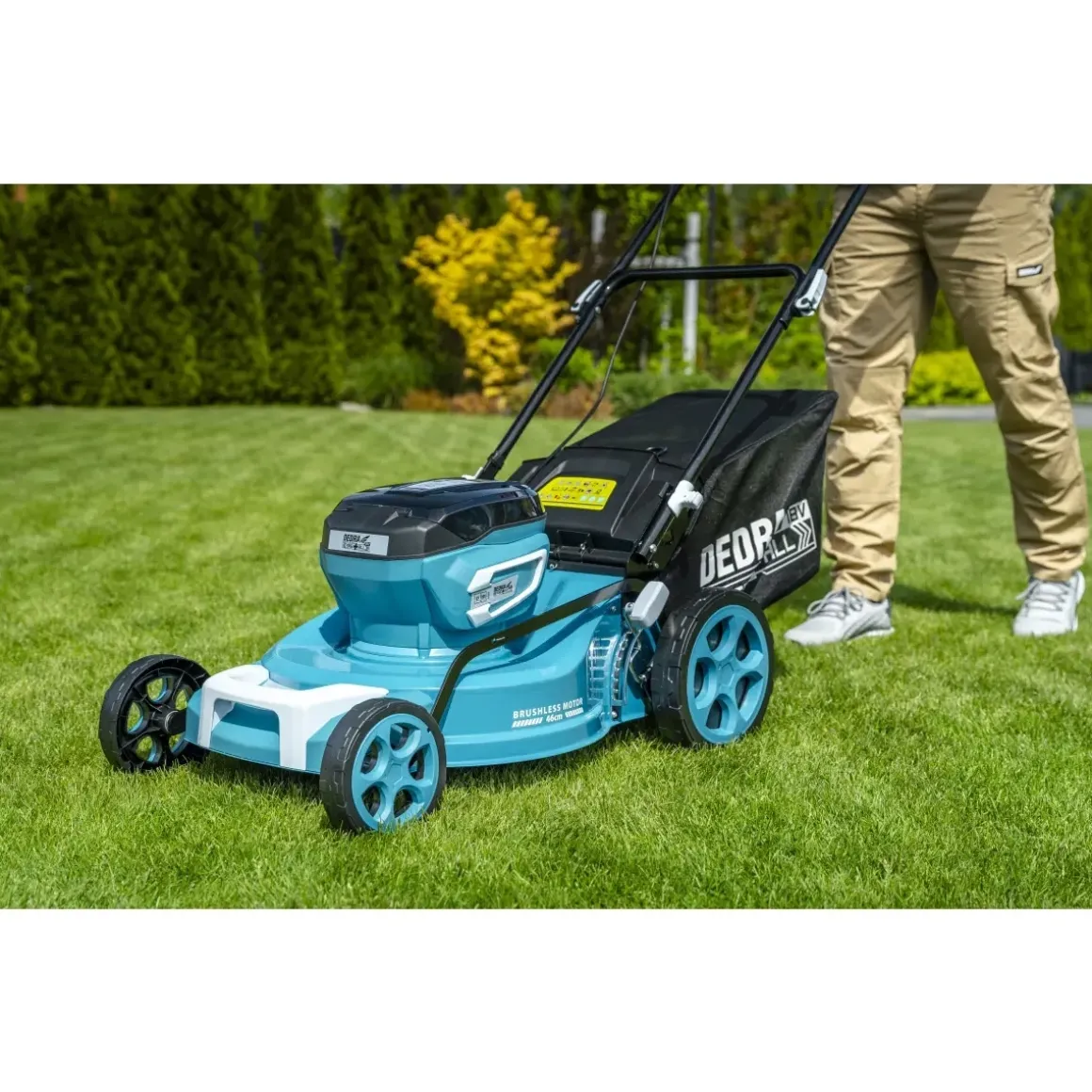 DEDRA DED6997X Kosiarka akumulatorowa ogrodowa do trawy 46cm 2x18V bezszczotkowa 65L