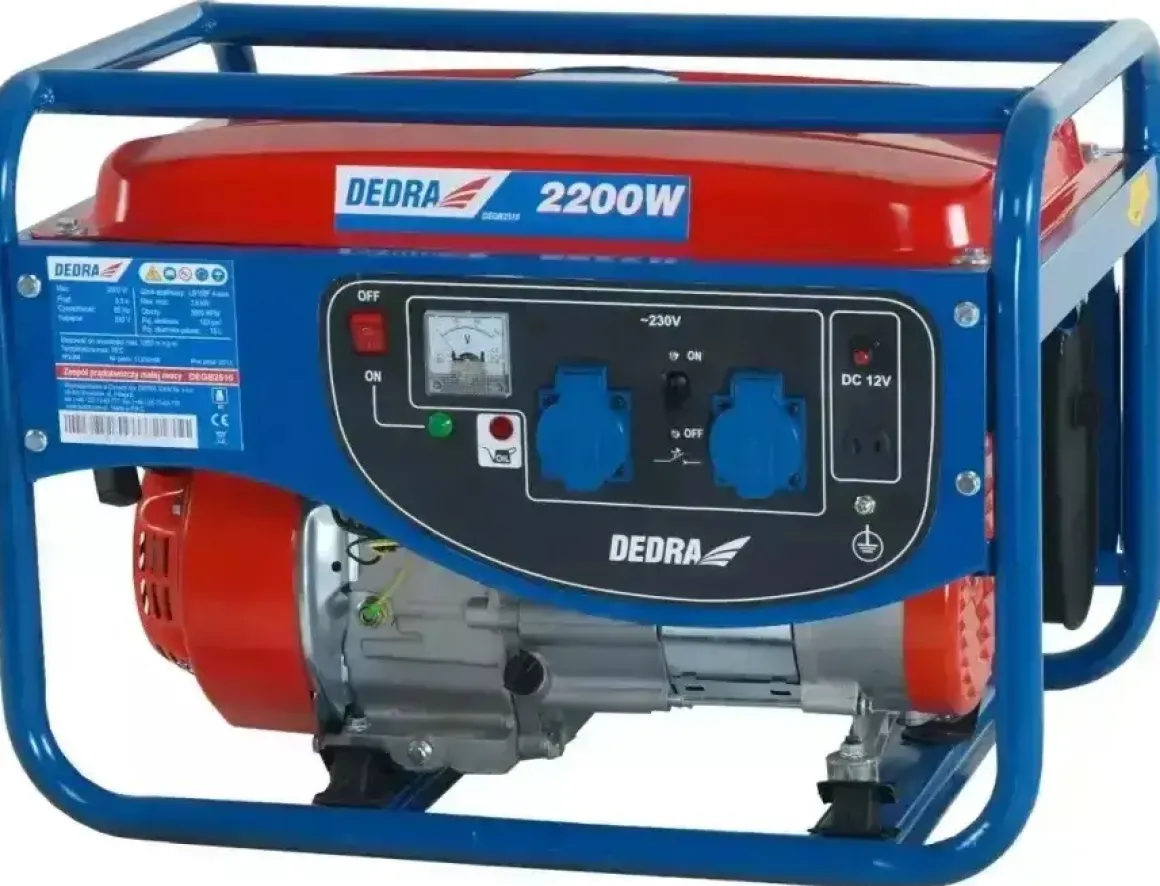 DEDRA DEGB2510 AGREGAT GENERATOR PRĄDOTWÓRCZY z AVR DEDRA DEGB2510 MOC 2.2kW 2200W EWIMAX OFICJALNY DYSTRYBUTOR - AUTORYZOWANY DEALER DEDRA