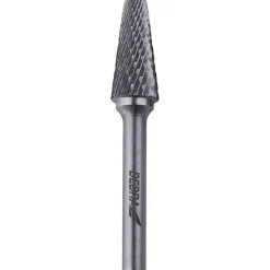 DEDRA 07F682 Frez trzpieniowy stożkowy L 12x28 mm, węglik, pilnik obrotowy, gratownik