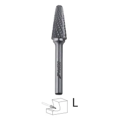 DEDRA 07F682 Frez trzpieniowy stożkowy L 12x28 mm, węglik, pilnik obrotowy, gratownik