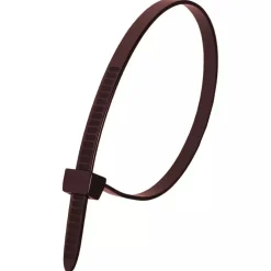 DEDRA 11F76372 Opaski zaciskowe nylonowe brązowe 7,6x370mm, trytytki/obejmy 100 szt.