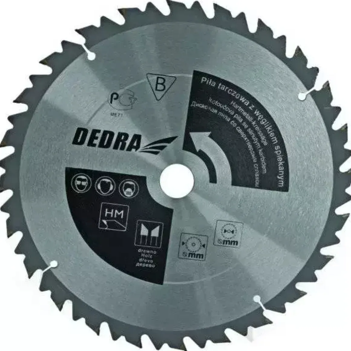 DEDRA HL40036 Piła tarczowa/tarcza do drewna WIDIA 400x30 mm 36Z z ogranicznikiem posuwu