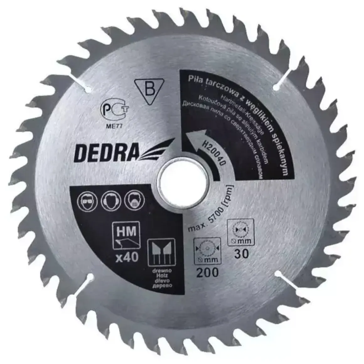DEDRA H21042 Piła tarczowa tarcza widiowa zębata do drewna 210x30 mm 42Z