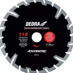 DEDRA HP2136 TURBO S Dynamic tarcza diamentowa 230x22,2 mm do betonu cegły klinkieru kamienia