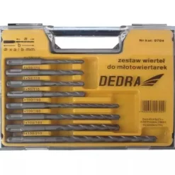 DEDRA 0704 Komplet 8 wierteł SDS+ HM do betonu cegły kamienia do młotowiertarek
