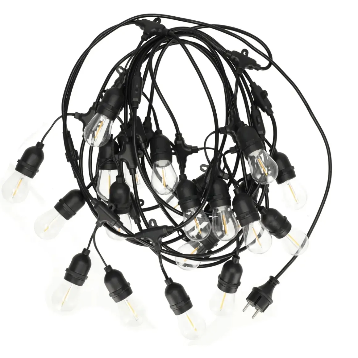 DEDRA L3001 Girlanda ogrodowa 10m 20 żarówek LED E27 220V IP44 łańcuch świetlny zewnętrzny