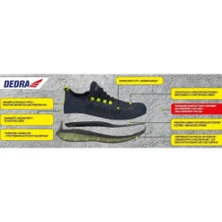 DEDRA M82AV Półbuty bezpieczne S1 SRC kompozyt, buty robocze ochronne, rozm. 40