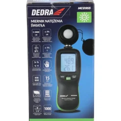 DEDRA MC0955 Miernik natężenia światła luksomierz cyfrowy 0-200000 lx termometr
