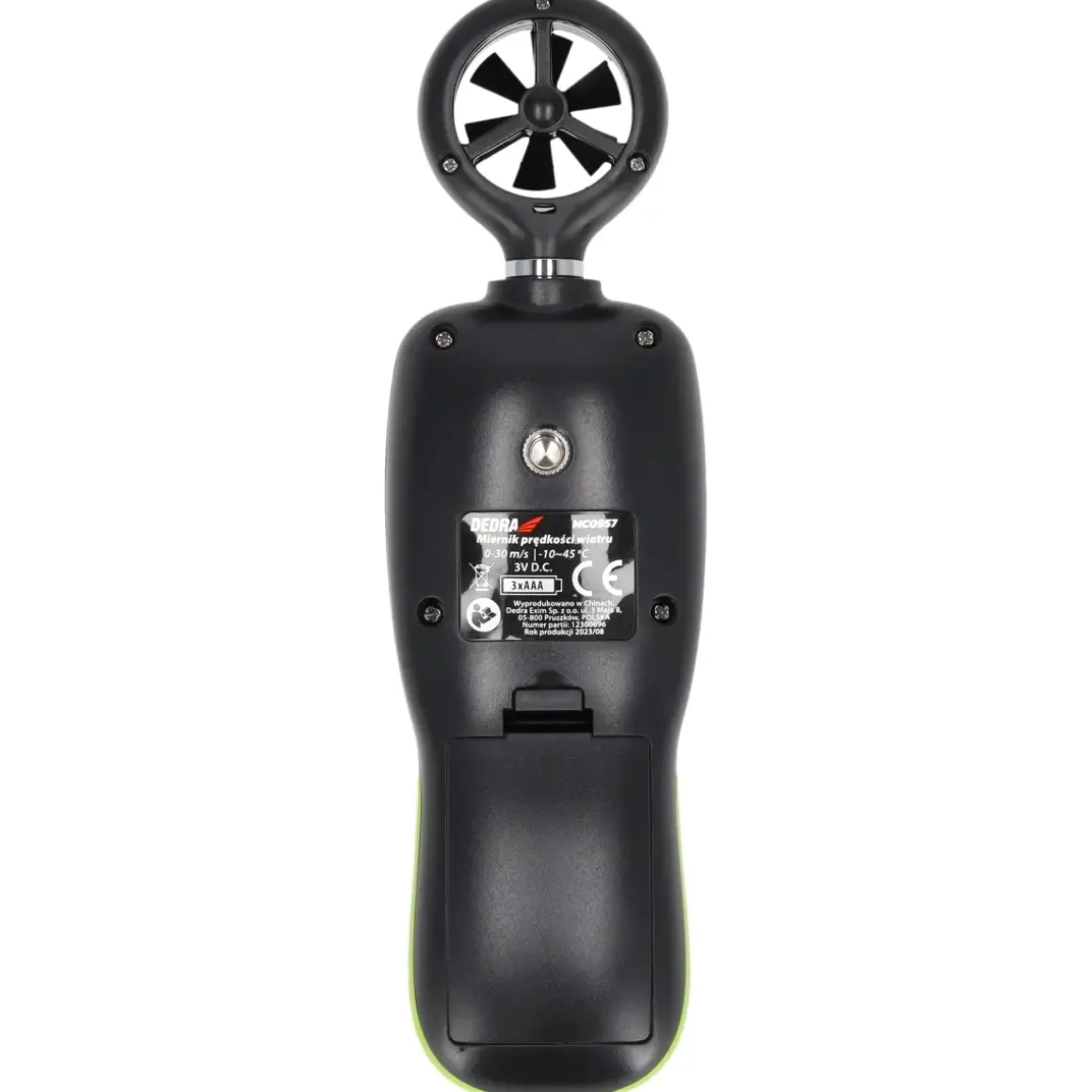 DEDRA MC0957 Miernik prędkości wiatru anemometr wiatromierz ręczny termometr LCD