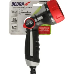 DEDRA 80N253K Pistolet zraszający 7-funkcyjny, zraszacz ogrodowy 1/2 THUMB CONTROL