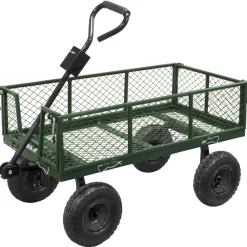 DEDRA N1011 Wózek ogrodowy transportowy, przyczepa przyczepka wozidło do traktorka 90 kg