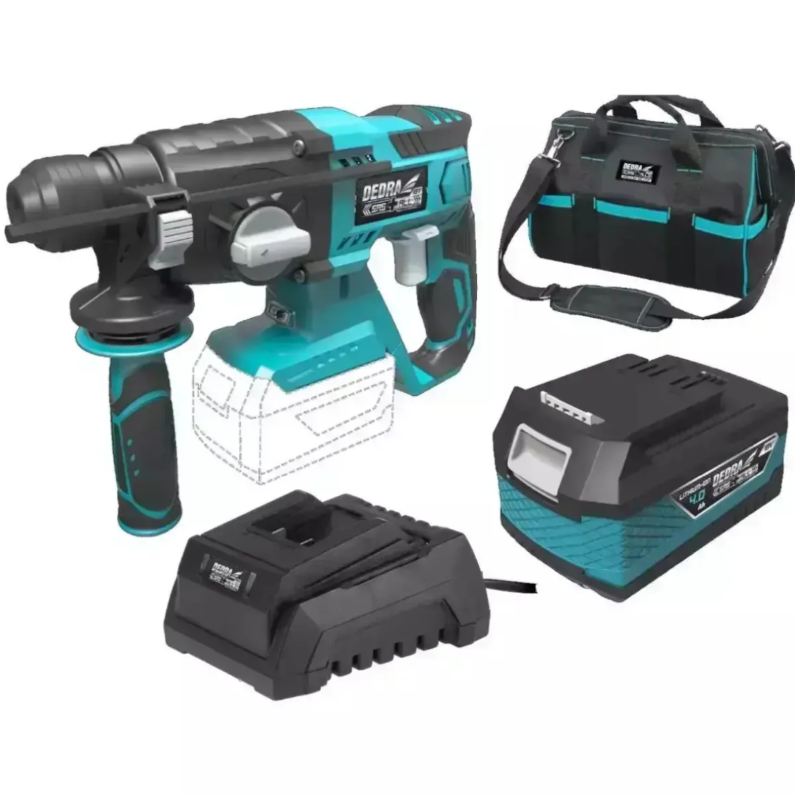 Dedra SAS+ALL DED7017 młotowiertarka SDS+ 18V młot udarowy 4Ah ładowarka torba