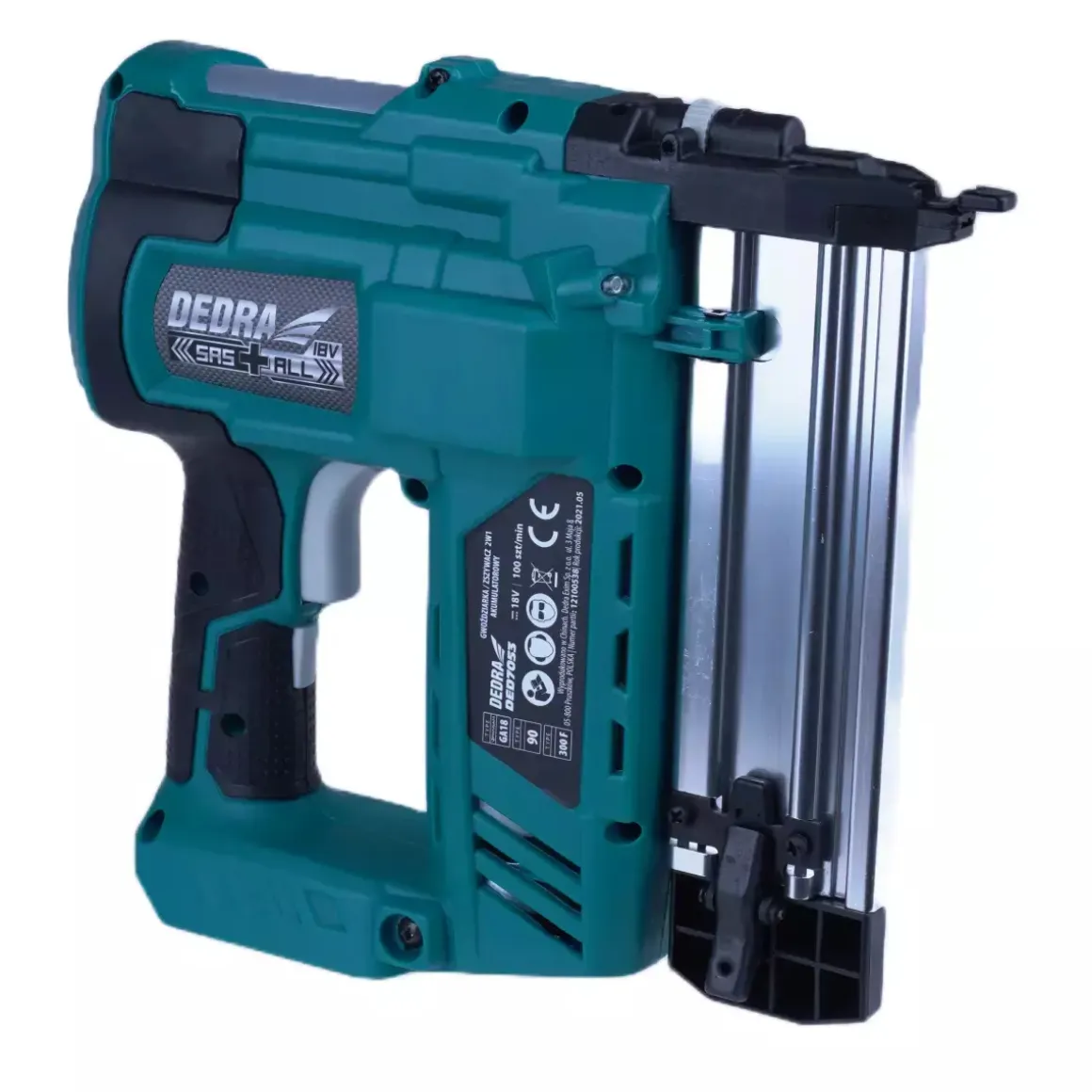 DEDRA SAS+ALL DED7053 zszywacz gwoździarka 2w1 akumulatorowa pneumatyczna 18V do 50mm