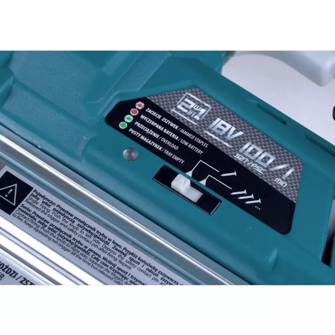 DEDRA SAS+ALL DED7053 zszywacz gwoździarka 2w1 akumulatorowa pneumatyczna 18V do 50mm