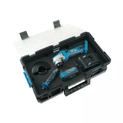 DEDRA SAS+ALL N0303G02 szlifierka kątowa DED7050 18V 125mm, aku 4Ah, ładowarka, skrzynka