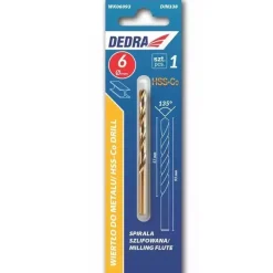 DEDRA WK12015 Wiertło do metalu HSS-Co 5% kobaltowe spiralne do stali 12x151mm 135°