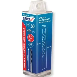 DEDRA WMT05593 Wiertła do metalu HSS 4341 5,5x93mm 135° 10szt, walcowe