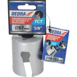DEDRA 08X057 Otwornica TCT 57 mm 5/8'' koronka widiowa HM do metalu drewna PCV