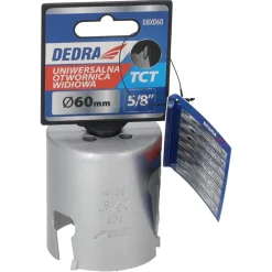 DEDRA 08X060 Otwornica TCT widiowa HM 60 mm 5/8'' uniwersalna do drewna metalu PCV