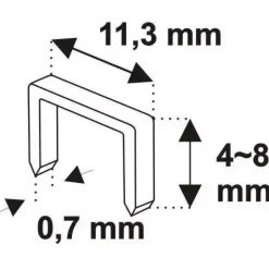 DEDRA 11Z001 Zszywacz tapicerski ręczny 4-8 mm D53, zszywarka taker do obić