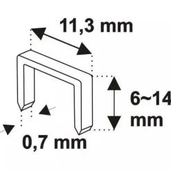 DEDRA 11Z002 Zszywacz tapicerski taker ręczny D53 4-14 mm regulacja siły