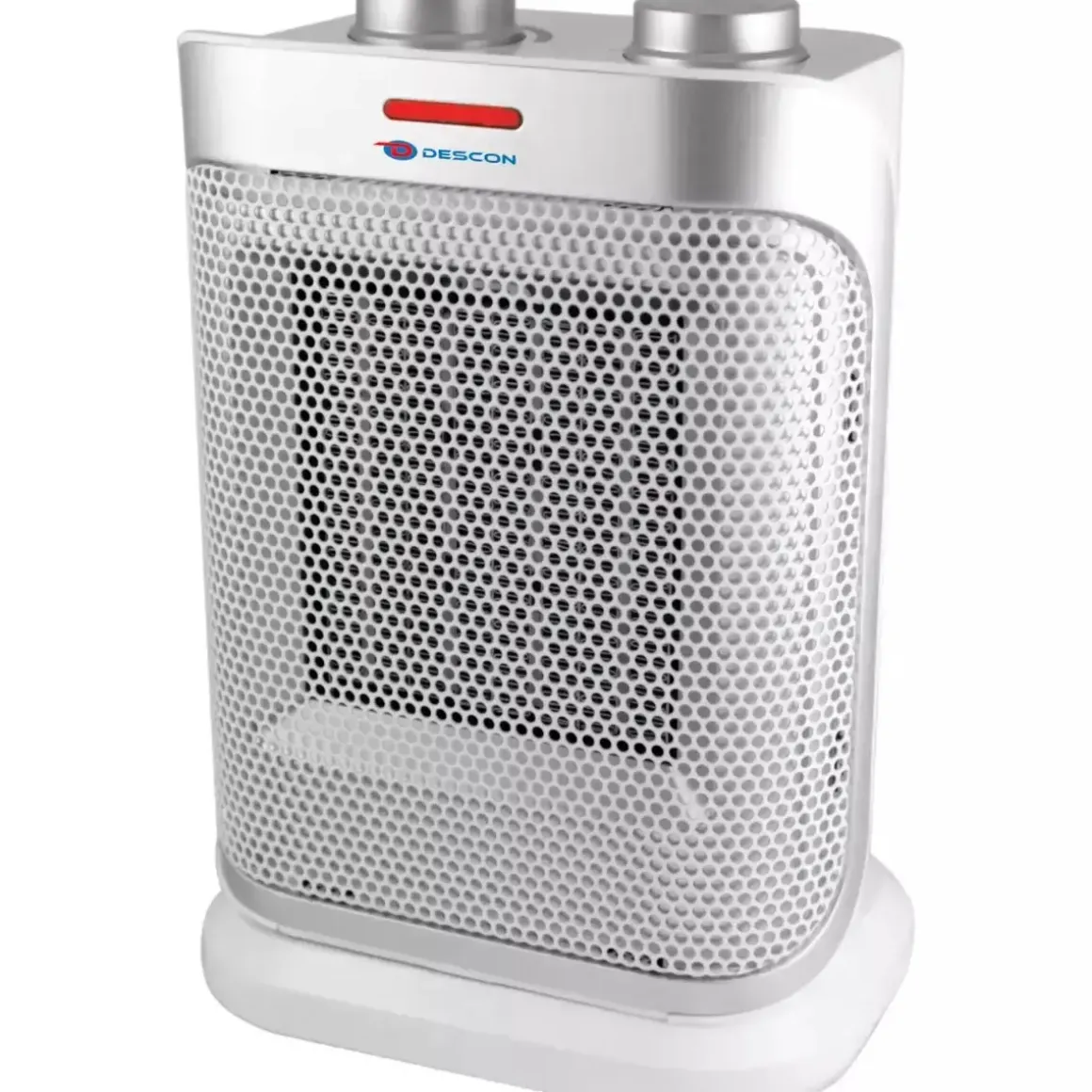 DESCON DA-T184CS Termowentylator ceramiczny 1500W oscylacja, farelka grzejnik PTC biało-srebrny