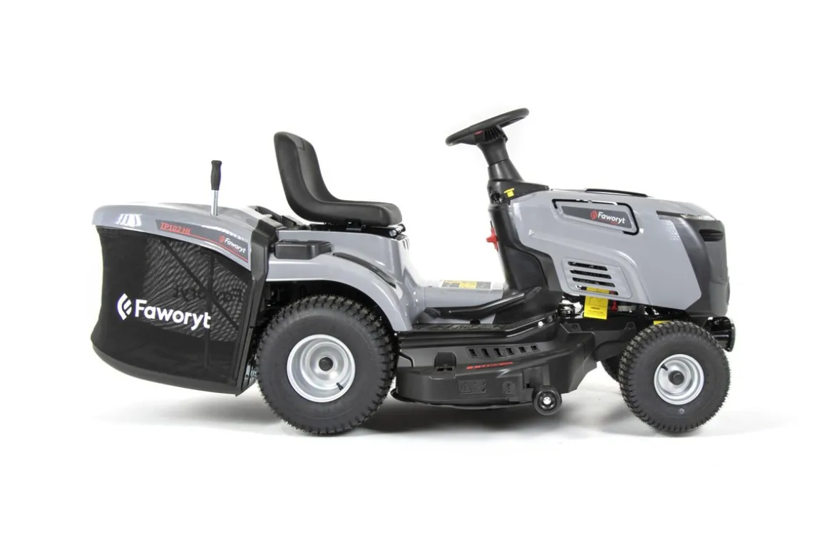 FAWORYT PRO TP102 HLV2 TRAKTOREK OGRODOWY DO TRAWY Z TYLNYM WYRZUTEM KOSIARKA SAMOJEZDNA SPALINOWA DO TRAWY HYDROSTAT 102cm 2 CYLINDRY