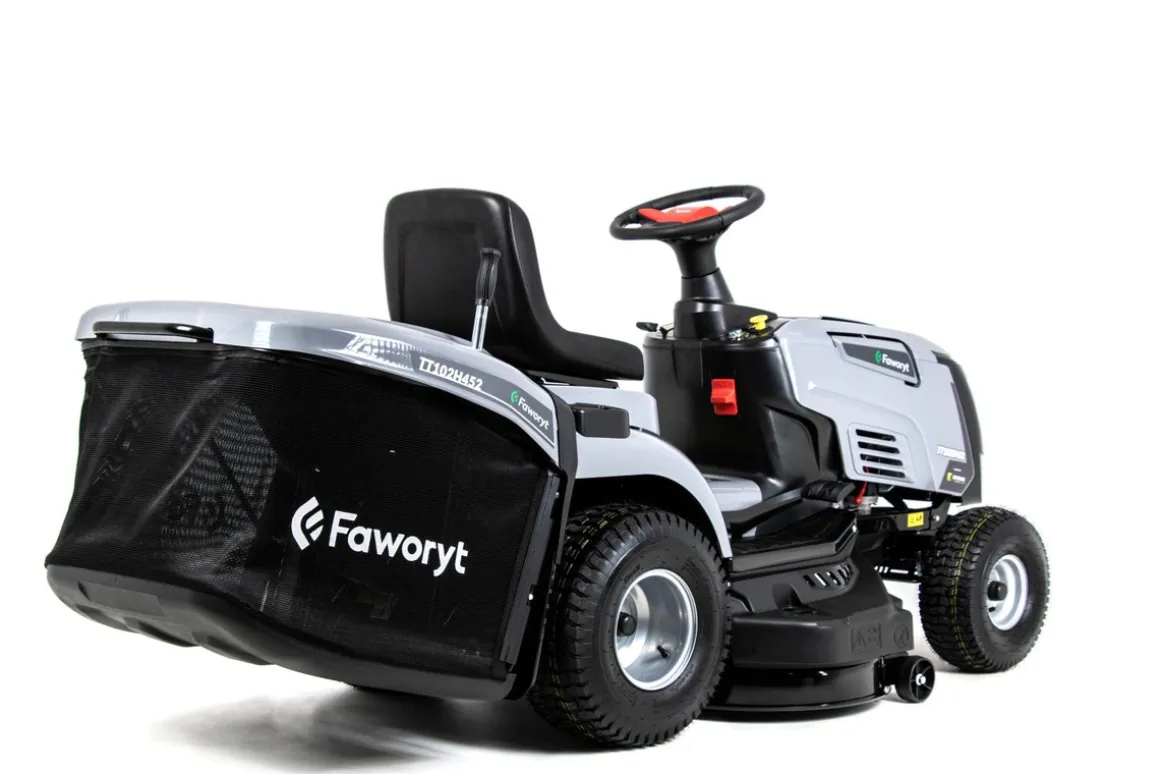 FAWORYT TT102H452 TRAKTOR TRAKTOREK OGRODOWY DO TRAWY Z TYLNYM WYRZUTEM KOSIARKA SAMOJEZDNA SPALINOWA DO TRAWY HYDROSTAT 102cm