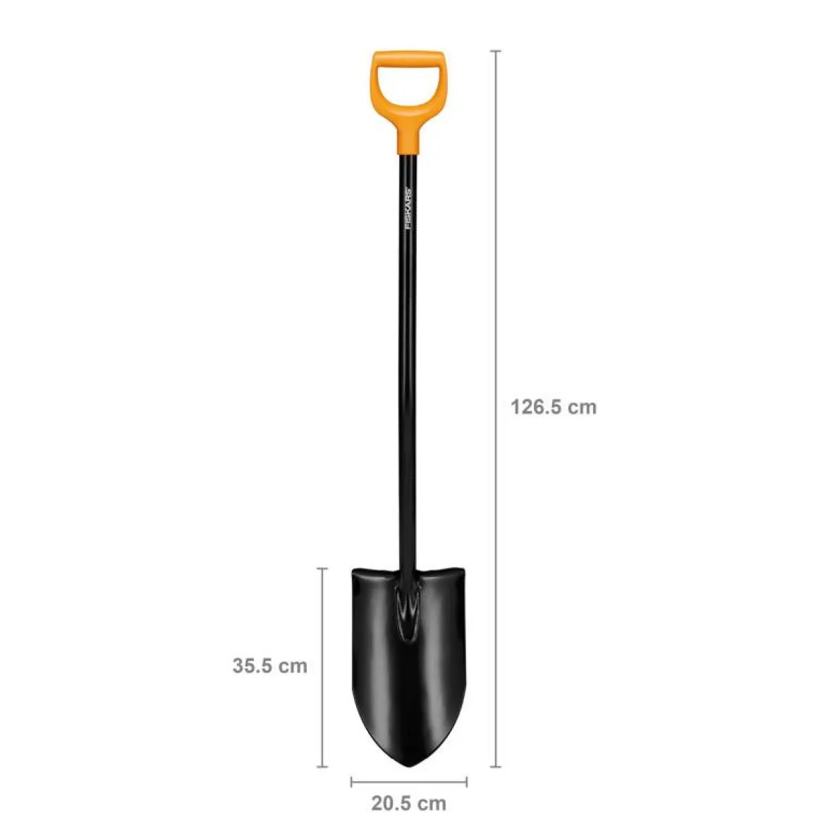 Fiskars Szpadel Ostry Solid™+ XL 1067517, długi trzonek do ciężkiej gleby