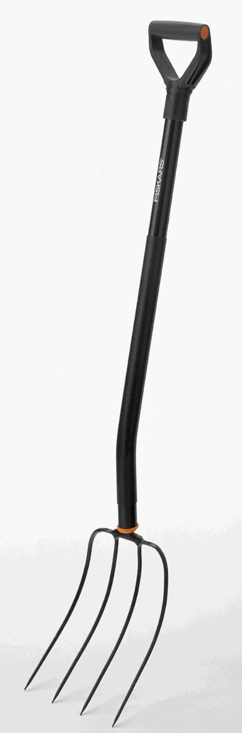 FISKARS Widły do kompostu Ergo czarne 1004815 – ergonomiczne widły ogrodowe