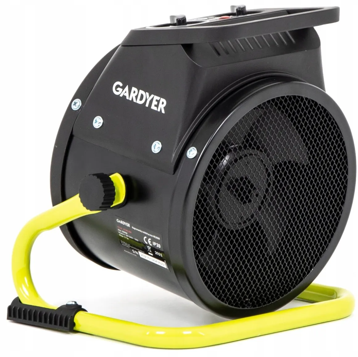 GARDYER HE2000 NAGRZEWNICA DMUCHAWA ELEKTRYCZNA 2kW - EWIMAX - OFICJALNY DYSTRYBUTOR - AUTORYZOWANY DEALER GARDYER