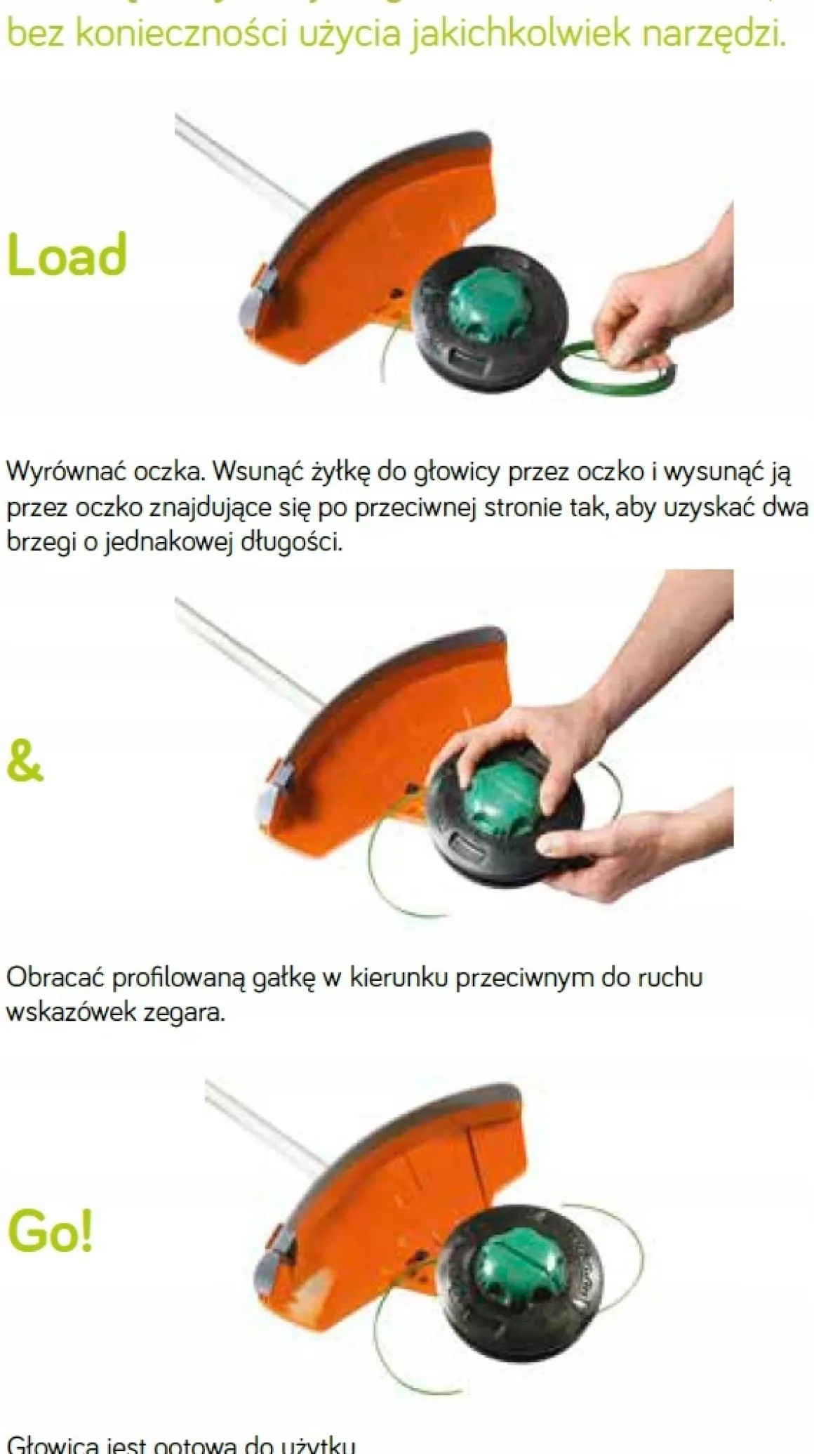 GŁOWICA DO KOS ŻYŁKOWA OLEO-MAC LOAD&GO 130mm x 3mm EXTRALIFE M10x1.25 LHF z metalowym pokrętłem EFCO 63129015 - OFICJALNY DYSTRYBUTOR - AUTORYZOWANY DEALER OLEO MAC