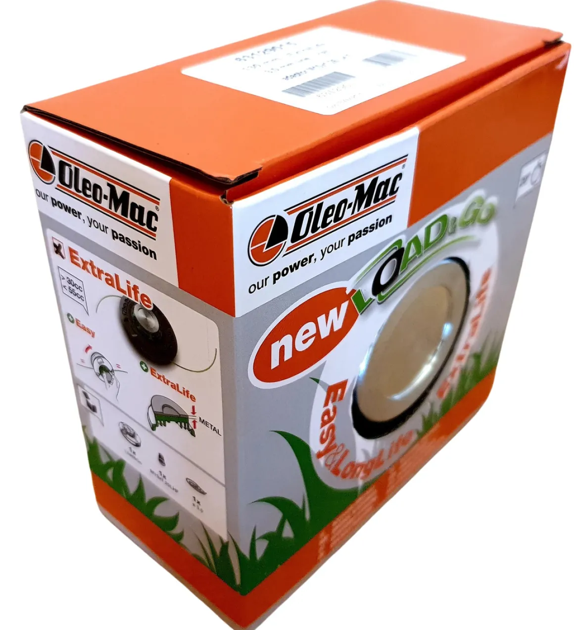 GŁOWICA DO KOS ŻYŁKOWA OLEO-MAC LOAD&GO 130mm x 3mm EXTRALIFE M10x1.25 LHF z metalowym pokrętłem EFCO 63129015 - OFICJALNY DYSTRYBUTOR - AUTORYZOWANY DEALER OLEO MAC