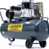 KOMPRESOR TŁOKOWY JAGER GERMAN SPRĘŻARKA POWIETRZA TŁOKOWA OLEJOWA 100L 8BAR 350l/Min 2.2 kW 230V Mocna Rzecz