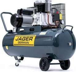 KOMPRESOR TŁOKOWY JAGER GERMAN SPRĘŻARKA POWIETRZA TŁOKOWA OLEJOWA 100L 8BAR 350l/Min 2.2 kW 230V Mocna Rzecz