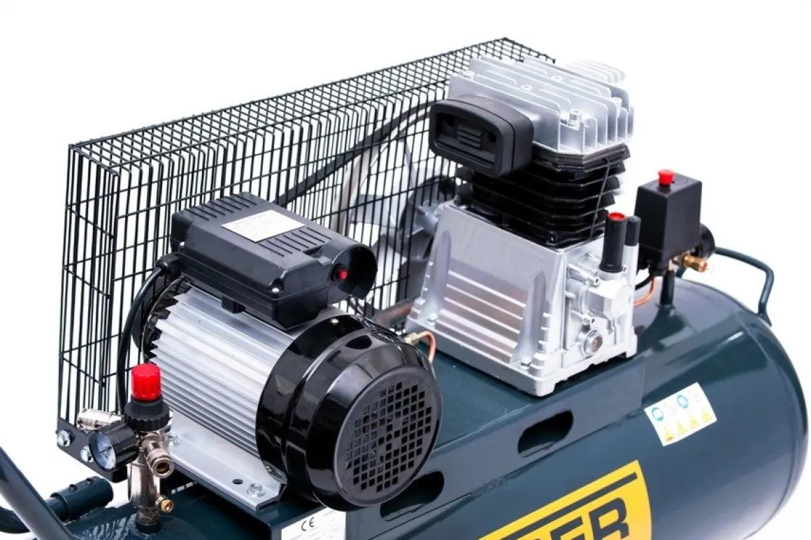 KOMPRESOR TŁOKOWY JAGER GERMAN SPRĘŻARKA POWIETRZA TŁOKOWA OLEJOWA 100L 8BAR 350l/Min 2.2 kW 230V Mocna Rzecz