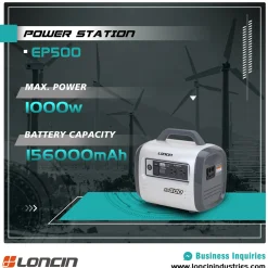 LONCIN EP500 STACJA ZASILANIA BANK MAGAZYN ENERGI AGREGAT POWERBANK STACJA ZASILAJĄCA 560Wh moc 500VA EWIMAX - OFICJALNY DYSTRYBUTOR - AUTORYZOWANY DEALER CEDRUS