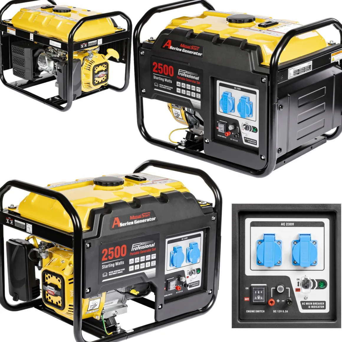 LONCIN LC2500-AS MOCNY AGREGAT GENERATOR PRĄDOTWÓRCZY 2x230V AVR 2,2kW - EWIMAX OFICJALNY DYSTRYBUTOR - AUTORYZOWANY DEALER LONCIN