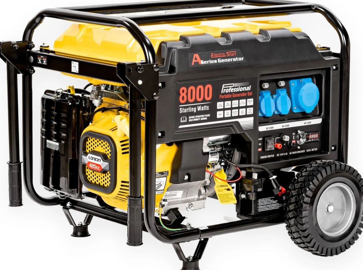 LONCIN LC8000D-AS-1F MOCNY AGREGAT GENERATOR PRĄDOTWÓRCZY 230V AVR 6,5kW - EWIMAX OFICJALNY DYSTRYBUTOR - AUTORYZOWANY DEALER LONCIN