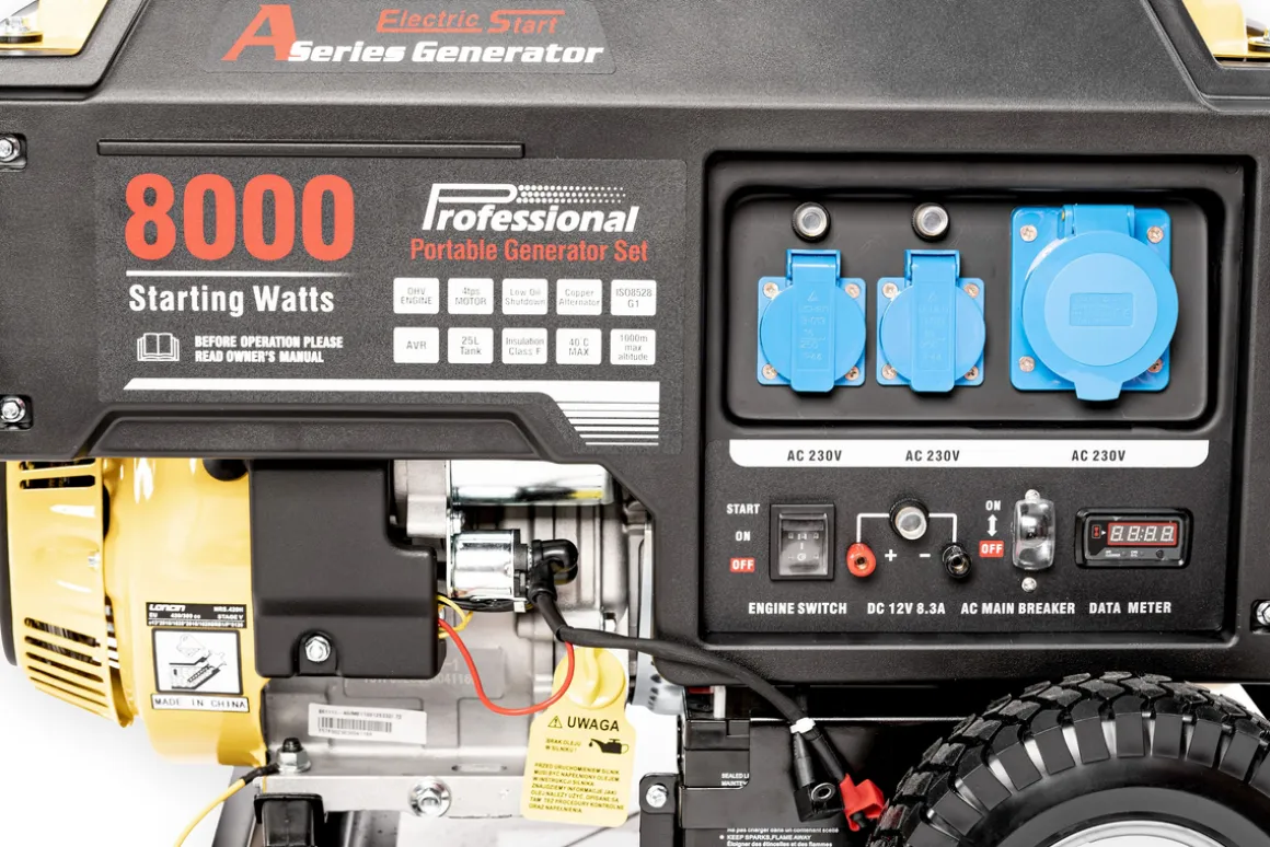 LONCIN LC8000D-AS-1F MOCNY AGREGAT GENERATOR PRĄDOTWÓRCZY 230V AVR 6,5kW - EWIMAX OFICJALNY DYSTRYBUTOR - AUTORYZOWANY DEALER LONCIN
