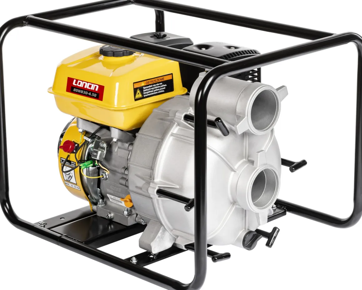 LONCIN LC80WB30-4.5Q MOTOPOMPA POMPA STRAŻACKA SPALINOWA SZLAMOWA DO WODY BRUDNEJ CZYSTEJ WYSOKOWYDAJNA 6.5KM 45000 l/h 45m3/h - EWIMAX OFICJALNY DYSTRYBUTOR - AUTORYZOWANY DEALER LONCIN