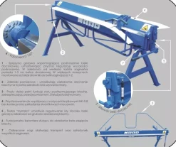 MAAD ZG-2500/0.7mm ZAGINARKA GIĘTARKA KRAWĘDZIARKA DEKARSKA DO BLACHY Z CIĘCIEM MAAD ZG-2500/0.7 mm