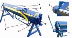 MAAD ZG-1400/0.8 Zaginarka giętarka krawędziarka dekarska do blachy 0,8 mm z cięciem