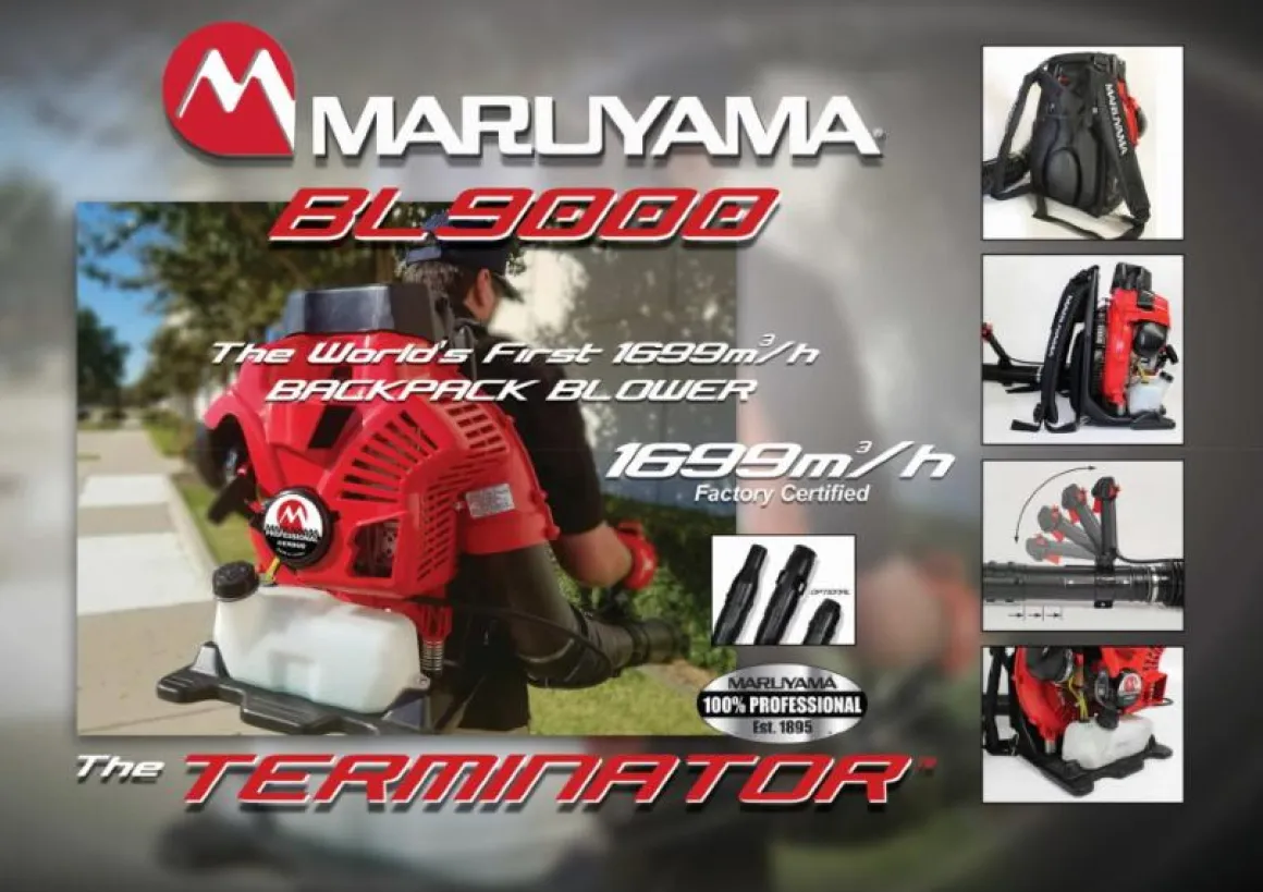MARUYAMA BL9000 ODKURZACZ DMUCHAWA SPALINOWA PLECAKOWA OGRODOWA DO LIŚCI
