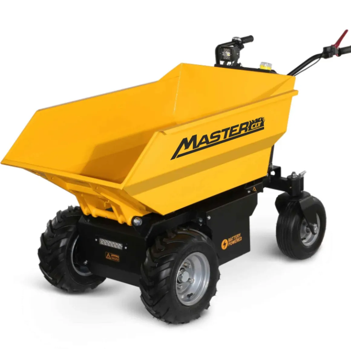 MasterCut AU-ED500 WOZIDŁO TRANSPORTER AKUMULATOROWY BUDOWLANY OGRODOWY TACZKA WYWROTKA ELEKTRYCZNA 48V, 32AH, 500KG