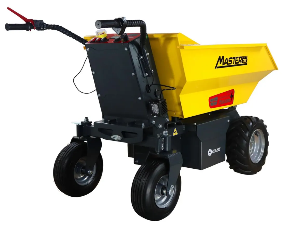 MasterCut AU-ED500 WOZIDŁO TRANSPORTER AKUMULATOROWY BUDOWLANY OGRODOWY TACZKA WYWROTKA ELEKTRYCZNA 48V, 32AH, 500KG