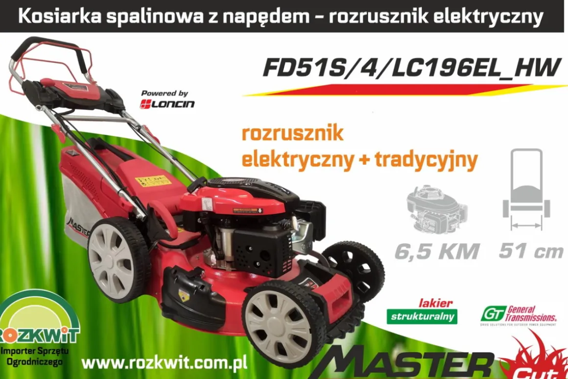 MASTERCUT FD51S/4/LC196EL_HW - KOSIARKA SPALINOWA DO TRAWY Z NAPĘDEM 5KM / 51cm ELEKTRYCZNY + TRADYCYJNY ROZRUCH