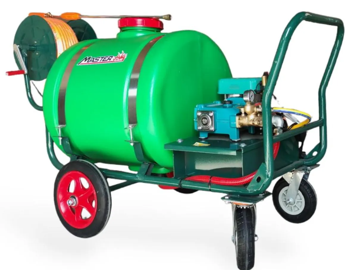 MasterCut FH-36F OPRYSKIWACZ WÓZKOWY ELEKTRYCZNY JEZDNY TACZKOWY WÓZKOWY NA KOŁACH 160L ZASILANIE 230V 50HZ