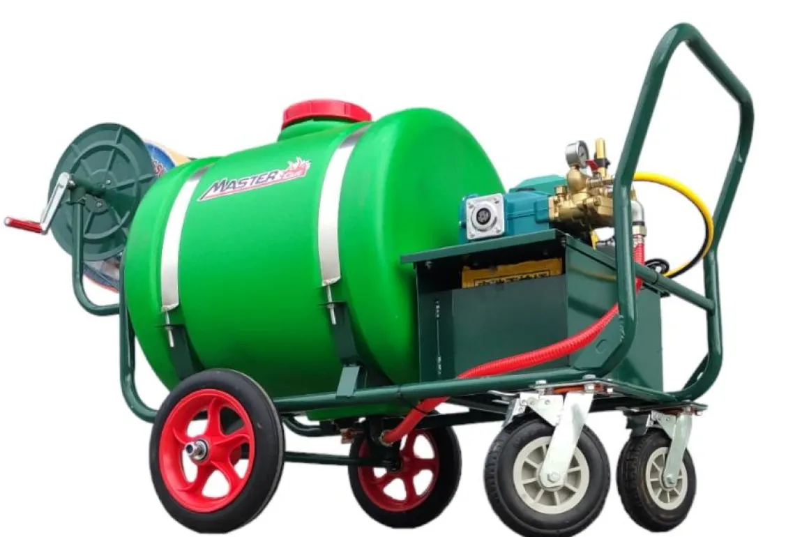 MASTERCUT FH-36H OPRYSKIWACZ WÓZKOWY ELEKTRYCZNY AKUMULATOROWY JEZDNY TACZKOWY WÓZKOWY NA KOŁACH 160L 12V 48AH